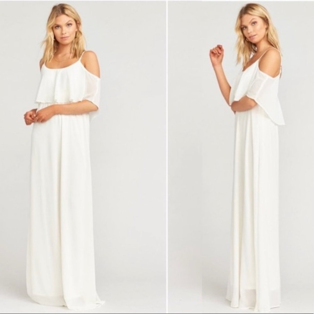 Show Me Your Mumu Caitlin Ruffle Maxi Dress Size M